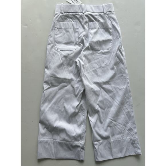 SPANX Stretch Twill Wide Leg Crop Pants White Size Small petite - Picture 2 of 4